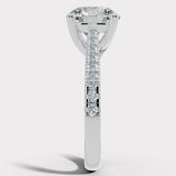"Jasiri" 1 carat Round Brilliant Cut Diamond Micro Set Diamond Engagement Ring DSRB95 HEERA DIAMONDS