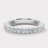 "Jo" Mini Bubbles Round Circle Pattern 0.30ct Diamond Half Eternity Ring ET80