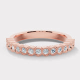 "Jo" Mini Bubbles Round Circle Pattern 0.30ct Diamond Half Eternity Ring ET80