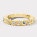 "Josie" Round Circle and Square Pattern 0.26ct Diamond Half Eternity Ring ET75