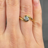 "Kaelora" 0.28 Carat Round Cut Natural Diamond Solitaire Engagement Ring MDR4110