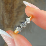 "Kaelora" 0.33 Carat Round Cut Natural Diamond Trilogy Engagement Ring MDR2841