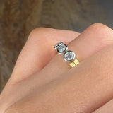 "Kaelora" 0.33 Carat Round Cut Natural Diamond Trilogy Engagement Ring MDR2841