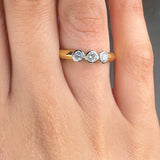 "Kaelora" 0.33 Carat Round Cut Natural Diamond Trilogy Engagement Ring MDR2841