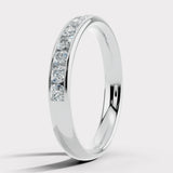 Lab Diamond Channel Set Eternity Band Wedding Ring CRB