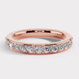 Lab Diamond Grain Set Eternity Band Wedding Ring GRB HEERA DIAMONDS