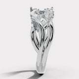 "Lanai" 0.40ct Diamond Nature Interweave Leaf and Branch Half Eternity Ring ET34
