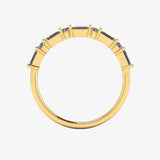 "Lenora" Emerald and Round Brilliant Cut 0.66ct Diamond Eternity Ring ET59