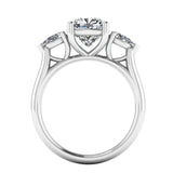 "Liliana" Cushion Three Stone Trilogy Diamond Ring 3SCC02 - HEERA DIAMONDS