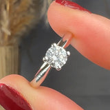 "Lioren" 0.51 Carat Round Cut Natural Diamond Solitaire Engagement Ring MDC725