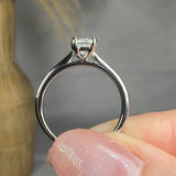 "Lioren" 0.73 Carat Radiant Cut Solitaire Lab Grown Diamond Engagement Ring HLR490