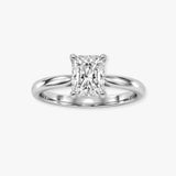 "Lioren" 0.73 Carat Radiant Cut Solitaire Lab Grown Diamond Engagement Ring HLR490