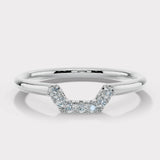 "Livia" Dainty 0.10ct Micro Set Diamonds Square Shaped Eternity Ring ET28