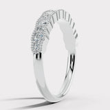 "Luella" Sparkling Wave 0.30ct Diamond Half Eternity Ring ET81