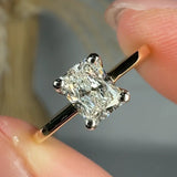 "Lumeira" 0.7 Carat Emerald Cut Solitaire Natural Diamond Engagement Ring HR1942