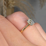 "Lumeira" 0.7 Carat Emerald Cut Solitaire Natural Diamond Engagement Ring HR1942