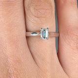 "Lunavelle" 0.40 Carat Emerald Cut Natural Diamond Solitaire Engagement Ring MDR3905