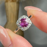 "Lunavelle" 0.77 Carat Round Cut Natural Diamond Halo Engagement Ring MSR801