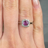 "Lunavelle" 0.77 Carat Round Cut Natural Diamond Halo Engagement Ring MSR801