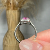 "Lunavelle" 0.77 Carat Round Cut Natural Diamond Halo Engagement Ring MSR801