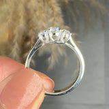 "Lunique" 0.33 Carat Round Cut Natural Diamond Trilogy Engagement Ring MDR4133