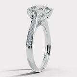 "Lux" 1 carat Petals Basket Set Round Brilliant Cut Diamond Grain Set Diamond Engagement Ring DSRB41