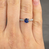 "Luxelle" 0.90 Carat Cushion Cut Natural Diamond Shoulder Engagement Ring MSR779