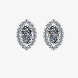 MARQUISE DIAMOND AND HALO STUD EARRINGS HEERA DIAMONDS