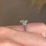 "Madeline" Three Stone Pear Cut Diamond Trilogy Engagement Ring 3SPS02 - HEERA DIAMONDS