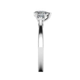 "Madeline" Three Stone Pear Cut Diamond Trilogy Engagement Ring 3SPS02 - HEERA DIAMONDS