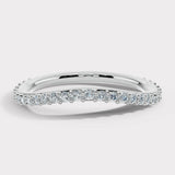 "Malin" Subtly Shaped Dainty 0.35ct Diamond Eternity Band ET26