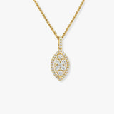 Marquise Cluster Pendant with an Open Halo