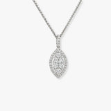 Marquise Cluster Pendant with an Open Halo