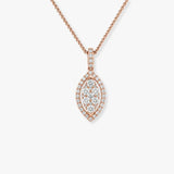 Marquise Cluster Pendant with an Open Halo