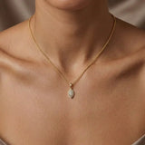 Marquise Cluster Pendant with an Open Halo