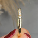 Micro Set Lab Diamond Half Eternity Band Wedding Ring MRB