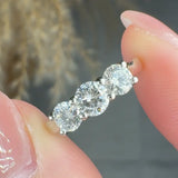"Miravelle" 0.62 Carat Round Cut Natural Diamond Trilogy Engagement Ring MDR4050
