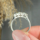 "Miravelle" 0.62 Carat Round Cut Natural Diamond Trilogy Engagement Ring MDR4050