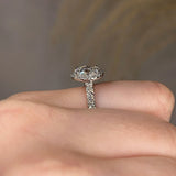 "Morgan" Oval Cut Diamond Shoulders Engagement Ring - HEERA DIAMONDS
