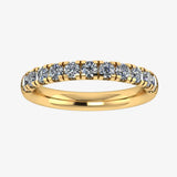 Natural Diamond Micro Set Half Eternity Band Wedding Ring MRB