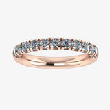 Natural Diamond Micro Set Half Eternity Band Wedding Ring MRB