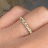 Natural Diamond Micro Set Half Eternity Band Wedding Ring MRB