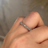 "Navi" Square and Round Circle Pattern Diamond Half Eternity Ring ET78 - HEERA DIAMONDS