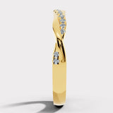 "Noemi" Twist Micro Set 0.10ct Diamond Eternity Ring ET68