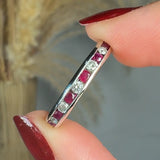 "Nor" Ruby 0.7 Carat Natural Diamond Half Eternity Ring HR1721 HEERA DIAMONDS