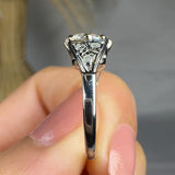 "Norielle" 1.7 Carat Round Cut Trilogy Lab Grown Diamond Engagement Ring RAM1257R HEERA DIAMONDS
