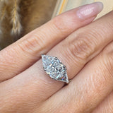 "North" Radiant Cut 1 Carat Trilogy Platinum Engagement Ring HEERA DIAMONDS