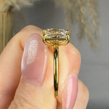 "Norvane" 2.76 Carat Pear & Emerald Cut Lab Grown Diamond Engagement Ring HLR451