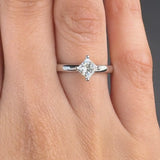 "Noura" 0.53 Carat Princess Cut Natural Diamond Solitaire Engagement Ring MDC1125