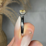 "Novaryn" Yellow 1.1 Carat Cushion Cut Trilogy Lab Grown Diamond Engagement Ring HLR438 HEERA DIAMONDS